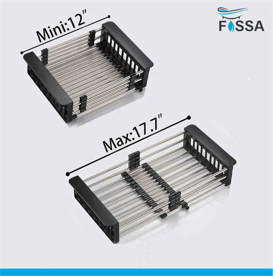 Fossa 20 inch Sink Strainer Drain Telescopic Drain Basket with Adjustable Kitchen Drain Basket